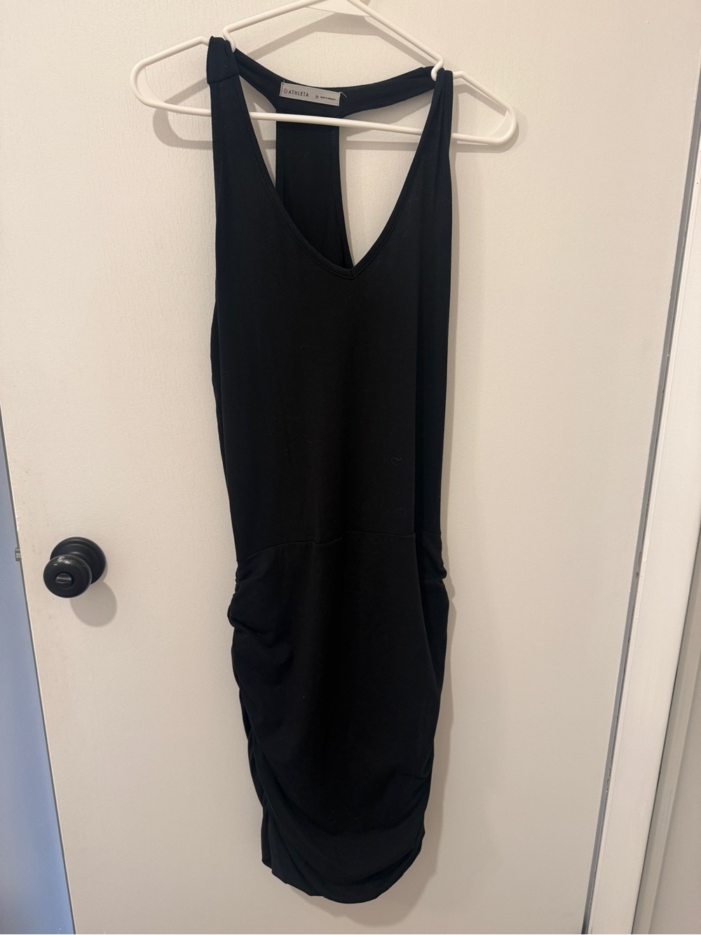 Athleta Black Ruched Tank Dress